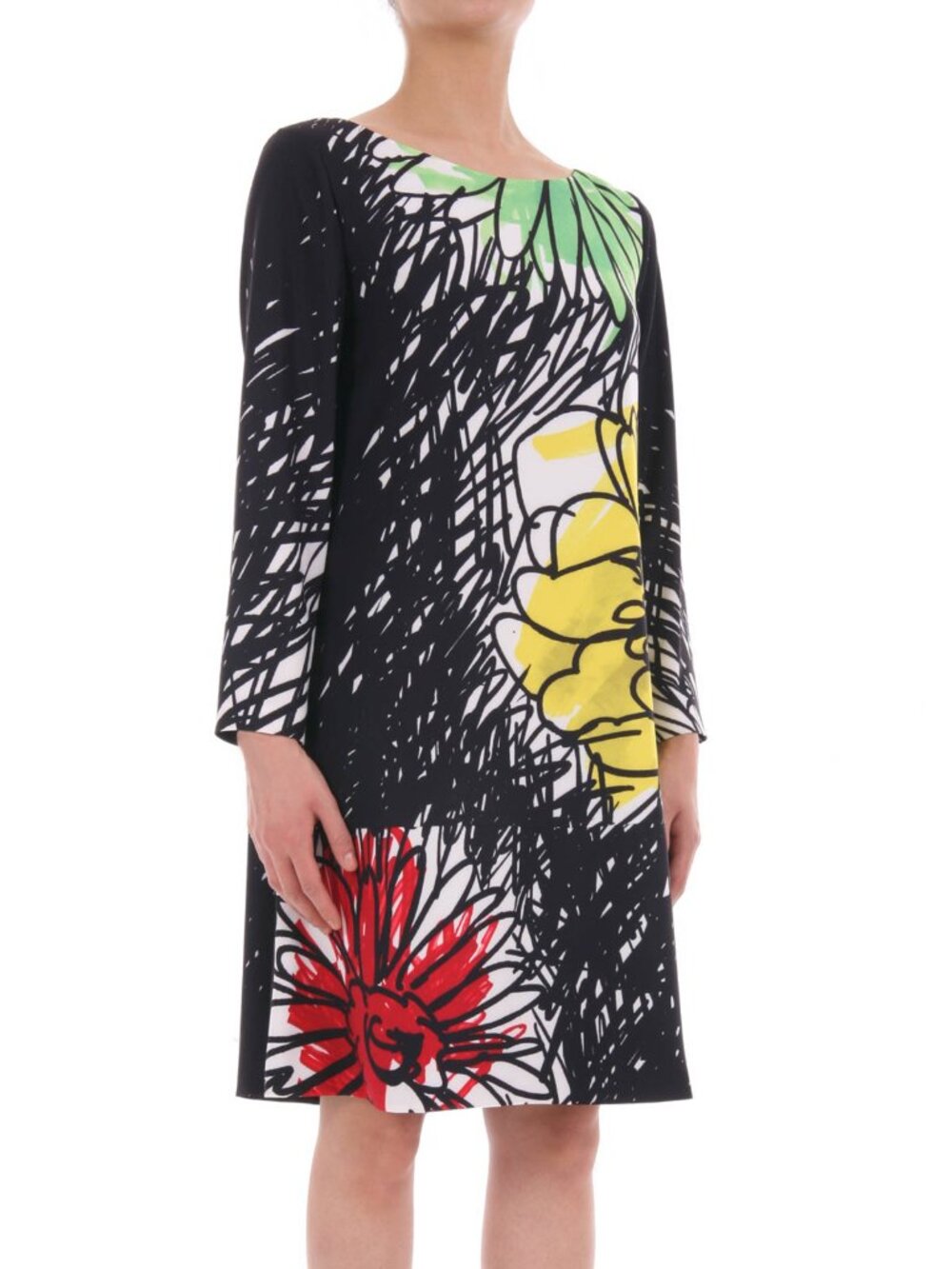 Boutique Moschino Size 6 Marker pen print shift dress